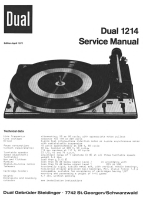 Dual 1214-Service-Manual 